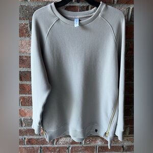 Varley Gray Sweatshirt with Gold Zipper